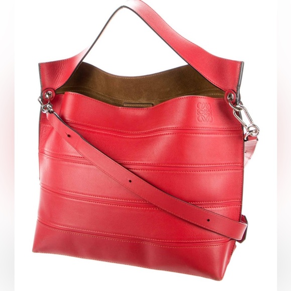 Loewe Strip shoulder bag purse cross body hobo tote JW Anderson red rare - Picture 1 of 16